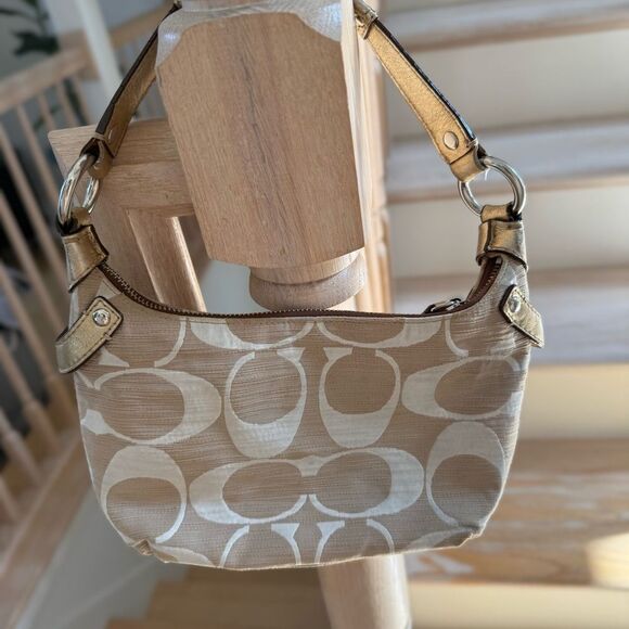 Coach Penelope Shantung Textured Signature Fabric Mini Hobo - Picture 3 of 15